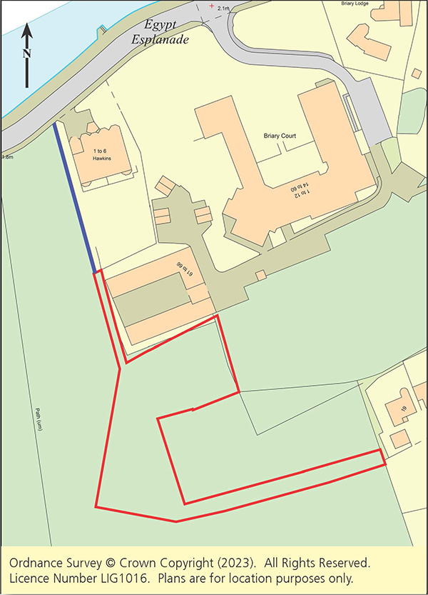 Lot: 52 - PARCEL OF WOODLAND CLOSE TO THE SOLENT - Plan showing location and boundary